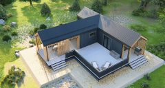 Дом с беседкой строительство домов по норвежской технологии